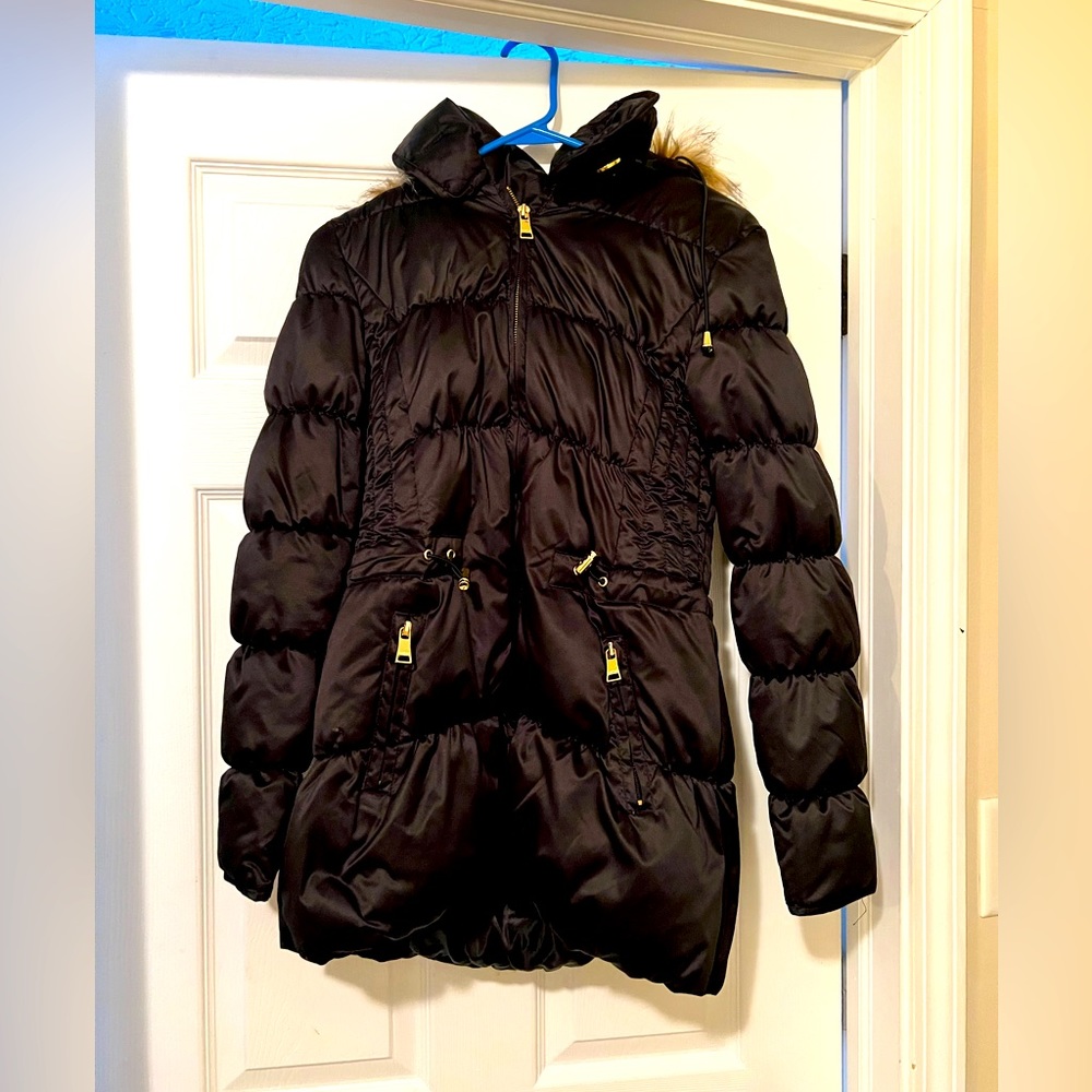 Bebe Black Puffer Coat | Size Small